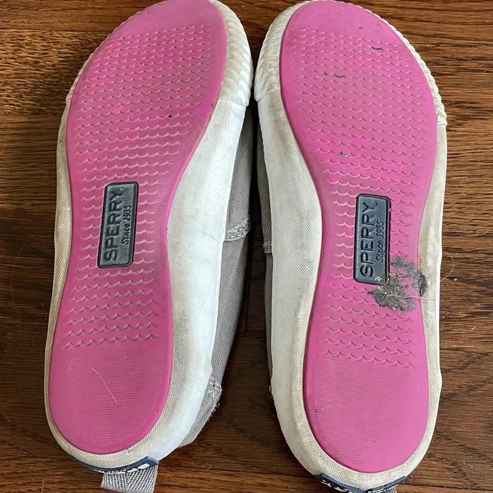 Sperry‎ gray slip on no lace up sneakers